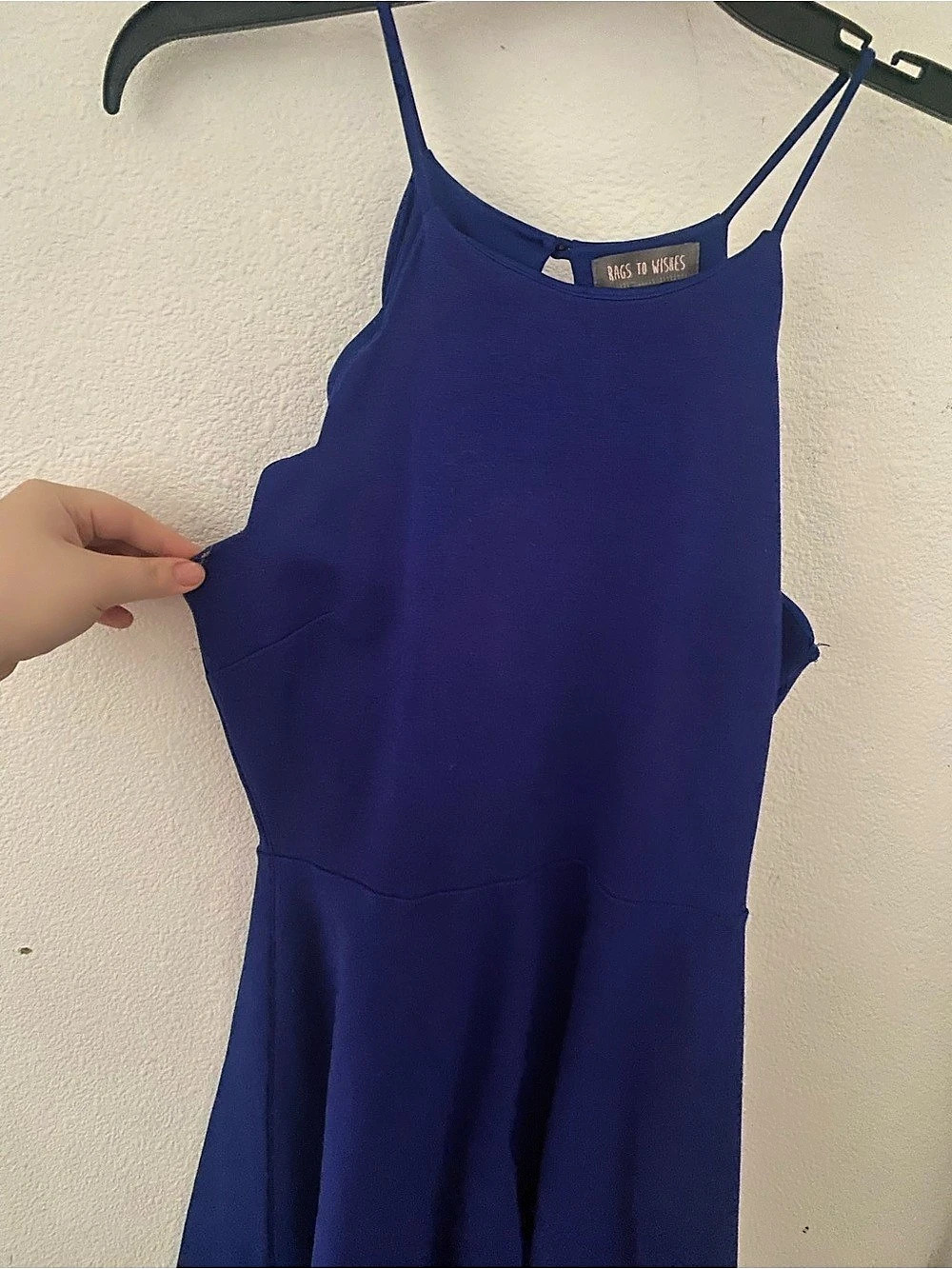 Rags to Wishes Mini Slip Dress in Blue Like New
